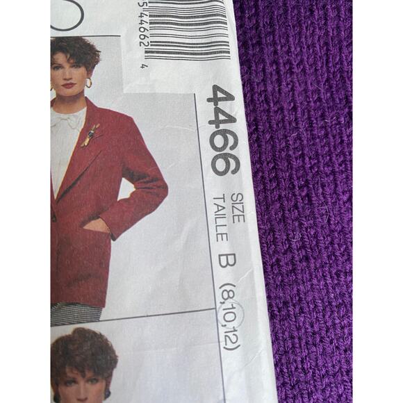 McCalls 4466 blazer vest sewing pattern sz 8 10 - Picture 2 of 5